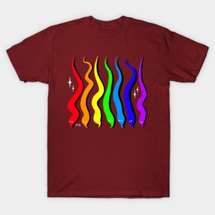 Rainbow Worms on a String T-Shirt